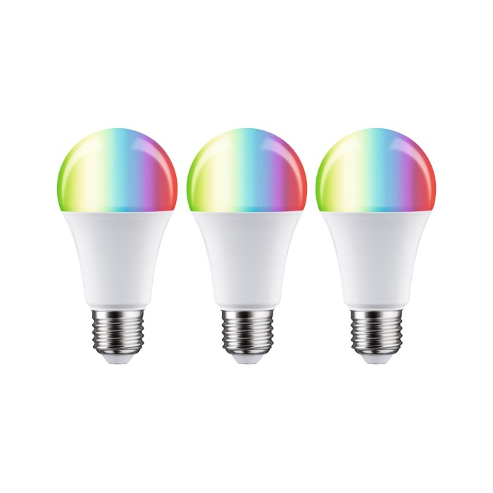 Set 3 becuri LED pară, 230V, Standard Smart Home Zigbee 3.0, E27, 3x1055lm, 3x11W, RGBW+, flux luminos variabil, mat [2]