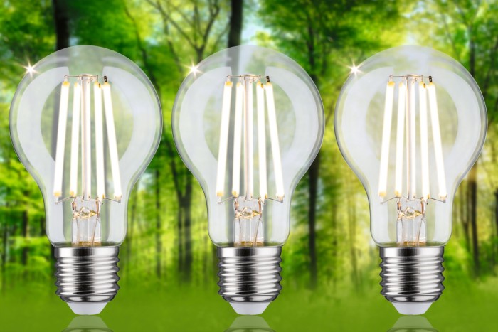 Set 3 becuri LED pară, cu filament, Eco-Line, 230V, E27, 3x840lm, 3x4W, 3000K, clar [3]