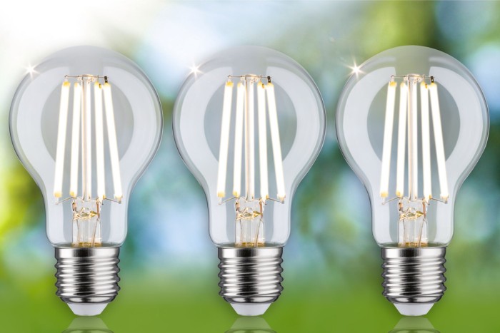 Set 3 becuri LED pară, cu filament, Eco-Line, 230V, E27, 3x840lm, 3x4W, 3000K, clar [4]