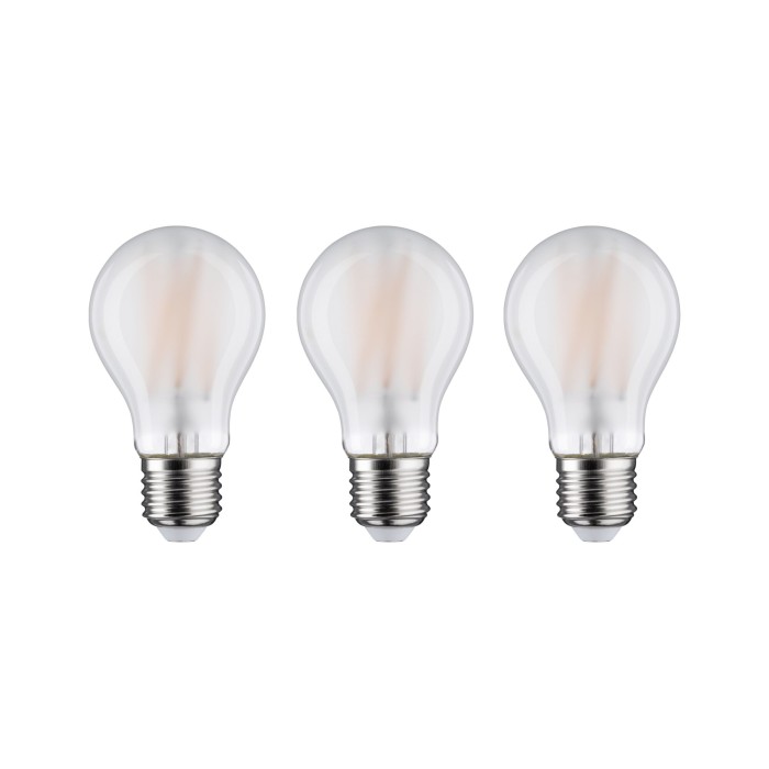 Set 3 becuri LED pară cu filament, 230V, E27, 3x1055lm, 3x9W, 2700K, mat [2]