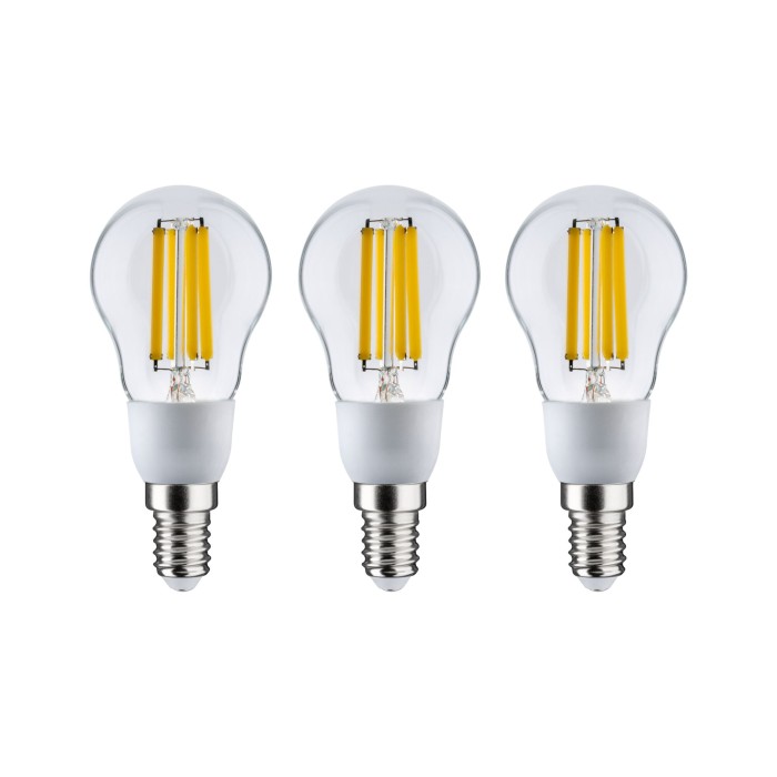 Set 3 becuri miniglob LED, cu filament, Eco-Line, 230V, E14, 100mm, 3x525lm, 3x2,5W, 3000K, clar [2]