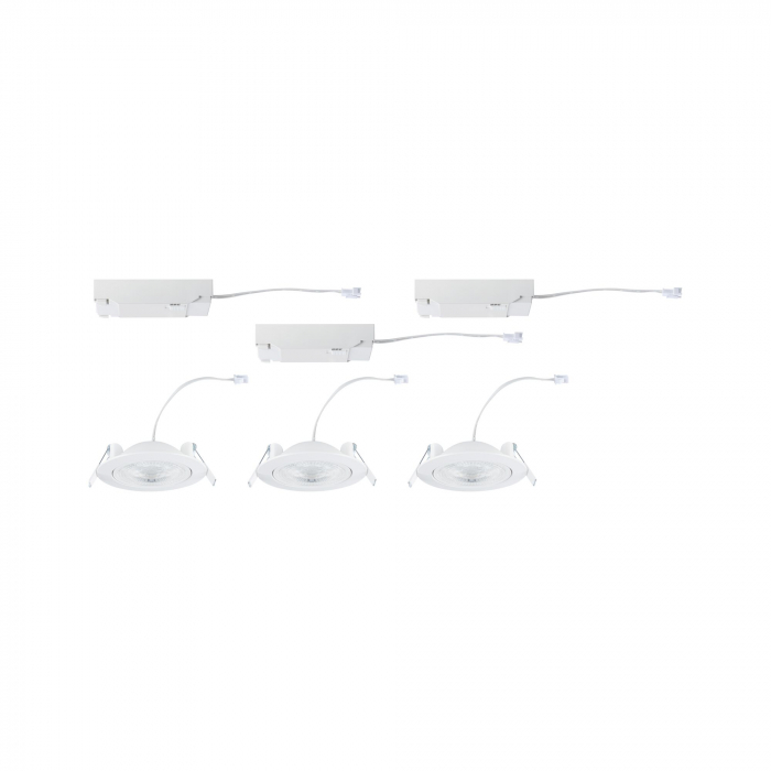 Set 3 spoturi încastrabile Aumus LED, rotunde, 105mm, 90°, 3x5W, 3x700lm, 230V, flux luminos variabil în 3 pași, temperatură de culoare variabilă 2700 - 6500K, albe [9]