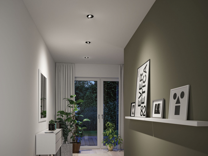 Set 3 spoturi încastrabile Aumus LED, rotunde, 105mm, 90°, 3x5W, 3x700lm, 230V, flux luminos variabil în 3 pași, temperatură de culoare variabilă 2700 - 6500K, negre [4]