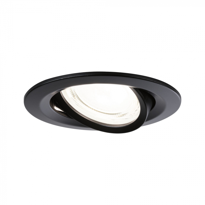 Set 3 spoturi încastrabile LED Nova Coin, rotunde, 84mm, 50°, 3x2,8W, 3x505lm, 230V, 4000K, negru mat [6]