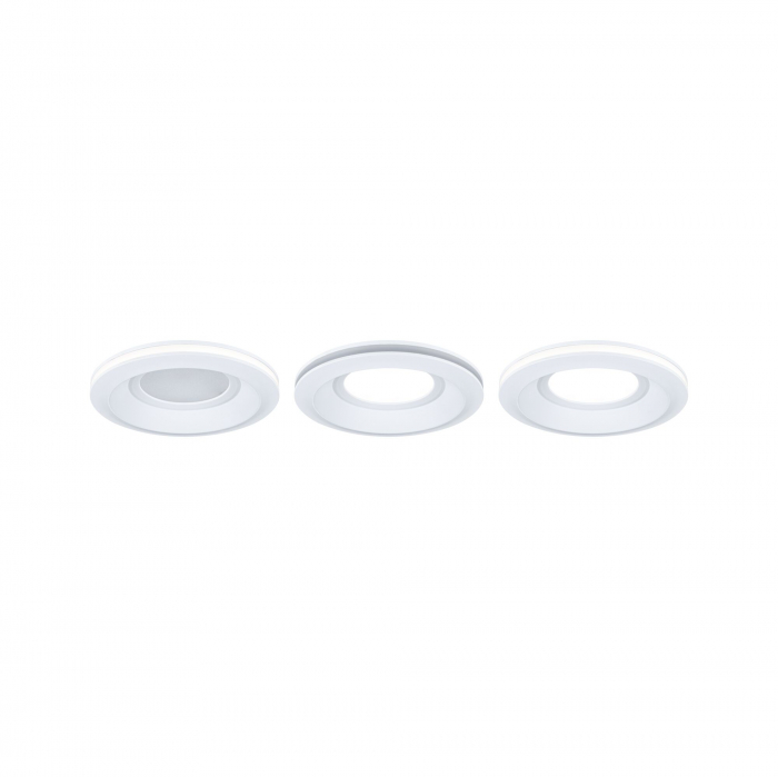 Set 3 spoturi încastrabile LED Sormus, IP65, rotunde, 100mm, 3x4,8 / 1,5W, 560lm / 180lm, 230V,  3000K, alb [8]