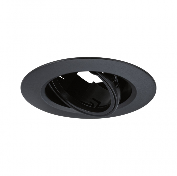 Set 3 spoturi încastrabile, orientabile, rotunde, 90mm, 30°, GU10, max. 3x10W, 230V, negru mat [4]