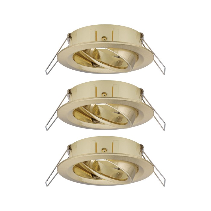 Set 3 spoturi încastrabile Choose max 3x10W 230V 51mm alamă, orientabile [2]
