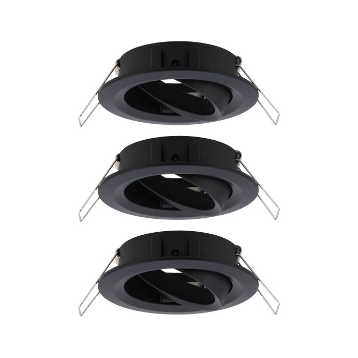 Set 3 spoturi încastrabile Choose max 3x10W 230V 51mm negru mat, orientabile [2]
