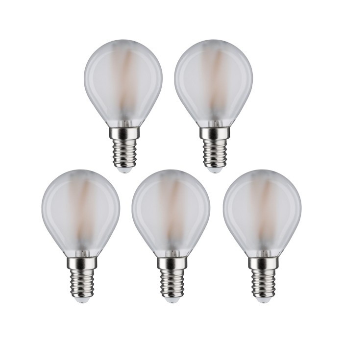 Set 5 becuri miniglob cu filament, 230V, E14, 5x470lm, 5x4,8W, 2700K, mat [2]