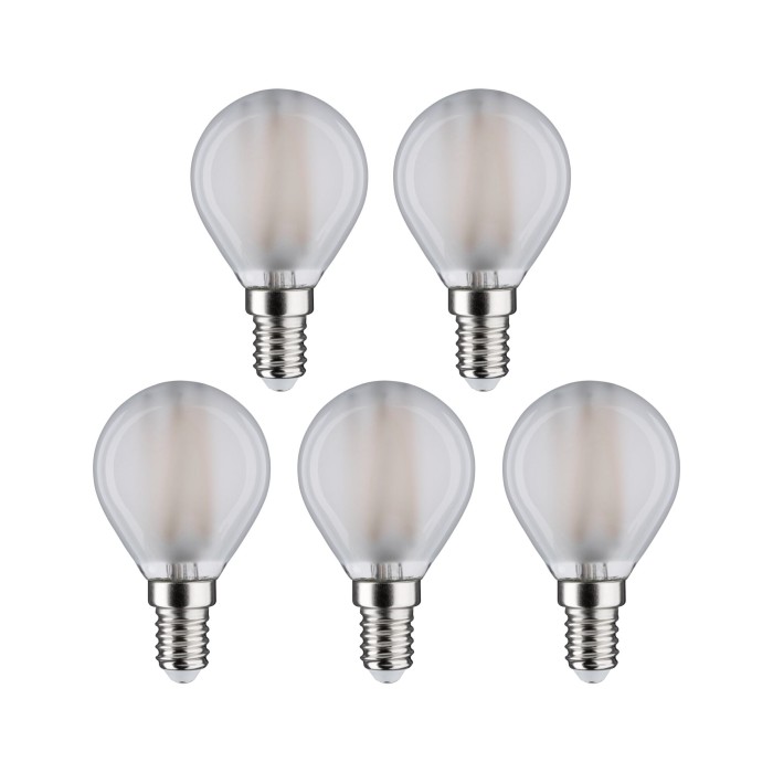 Set 5 becuri miniglob cu filament, 230V, E14, 5x470lm, 5x4,8W, 4000K, mat [2]