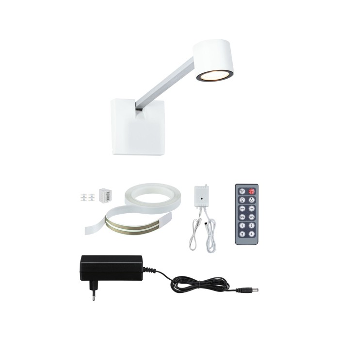 Set aplică LED pentru tablouri Adelia, 2700K, 370lm, 230/24V, 4,5W, cu flux luminos variabil, aluminiu periat [3]