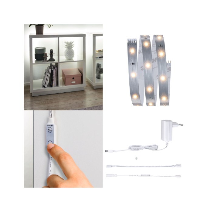 Set bandă Cofort Paulmann MaxLED 250, pentru rafturi, 1m, 4W, 300lm/m, 30LEDs/m, 2700K, 12VA [4]