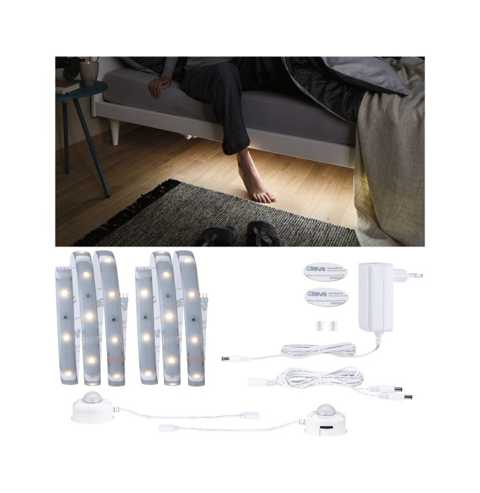 Set bandă Confort Paulmann MaxLED 250 LED, 1m, 2x4W, 2x300lm, 60LEDs/m, 2700K, 24VA [6]