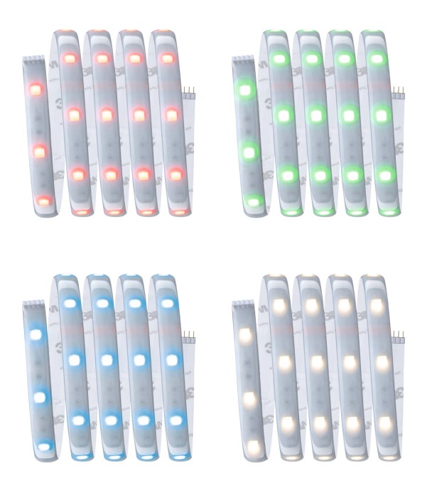 Set bandă Paulmann MaxLED 250, Smart Home Zigbee, RGBW, 1,5m, IP44, 9W, 300lm, 30LEDs/m, RGBW, 24VA [4]