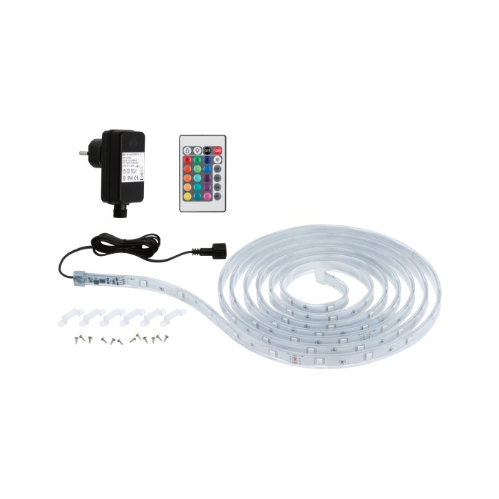 Set bandă Paulmann SimpLED de exterior, 3m, IP65, 8,5W, 52lm/m, 24LEDs/m, RGB [2]