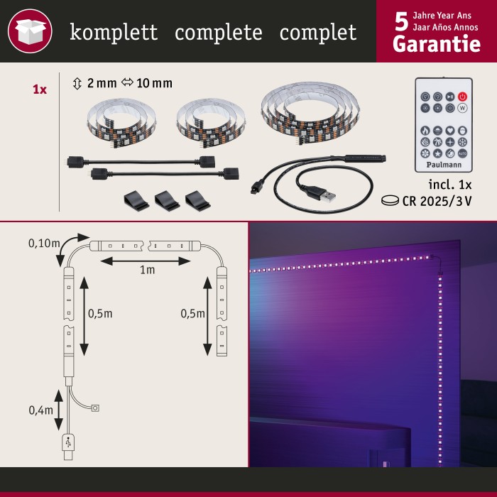 Set bandă USB TV 55 Dynamic Rainbow [5]