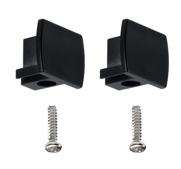 Set capace URail negru mat plastic [2]