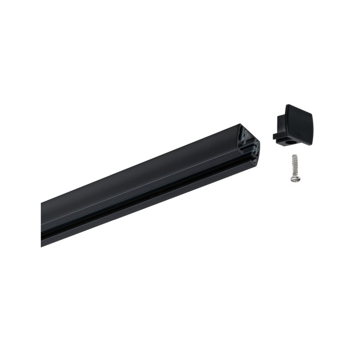 Set capace URail negru mat plastic [4]