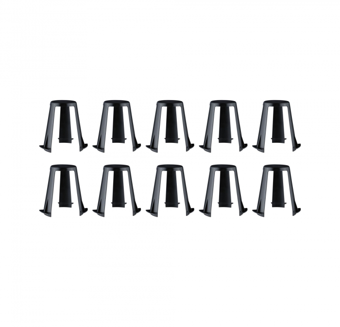Set de 10 distanțieri pentru spoturi încastrabile, 62-90mm, negru, plastic [2]