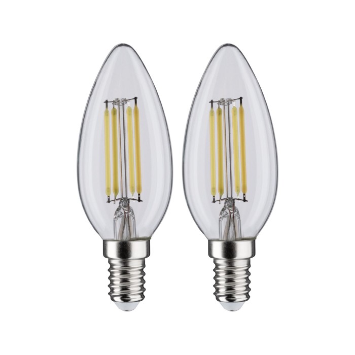 Set de 2 becuri lumânare LED Filament, E14, 230V, 2x470lm, 2x4,8W, 4000K, mat [2]