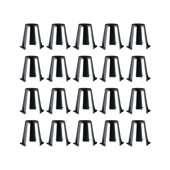 Set de 20 distanțieri pentru spoturi încastrabile, 62-90mm, negru, plastic [3]