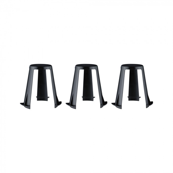 Set de 3 distanțieri pentru spoturi încastrabile, 62-90mm, negru, plastic [2]