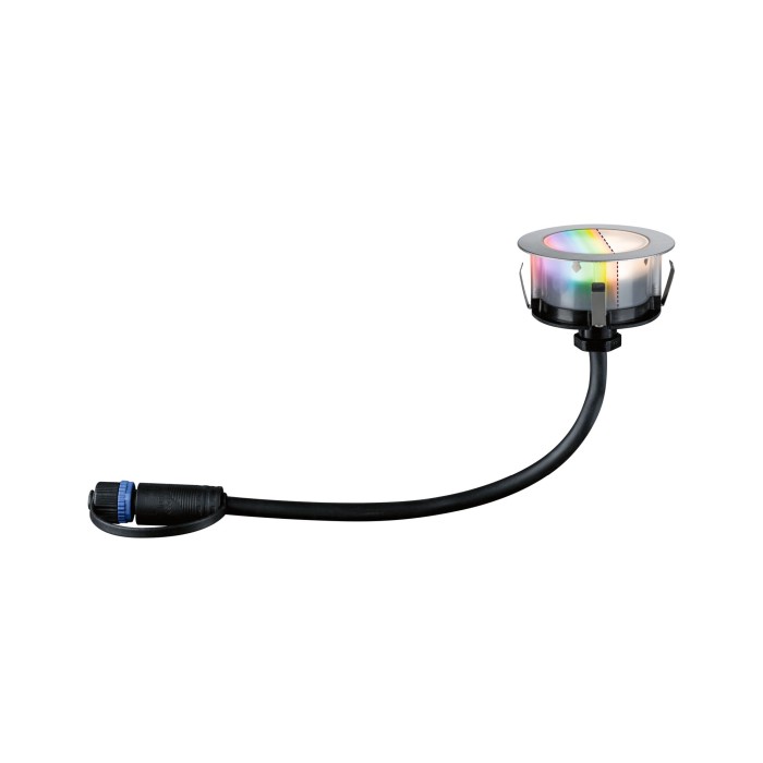 Set de 3 spoturi de pardoseală Plug & Shine LED, Smart Home Zigbee, RGBW, IP67, RGBW, 3x2W, 21VA, inox [3]