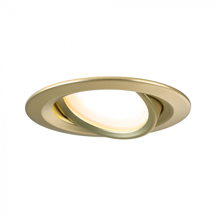 Set de 3 spoturi încastrabile LED Nova Coin, rotunde, 84mm, 50°, Coin, 3x6W, 3x470lm, 230V, 2700K, auriu mat [4]