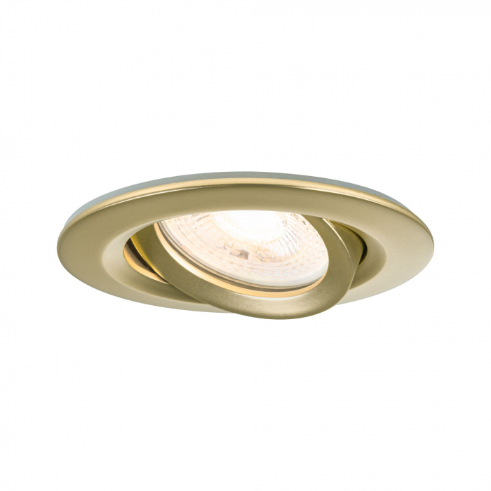 Set de 3 spoturi încastrabile LED Nova Plus, IP65, rotunde, 93mm, 30°, GU10, 3x6W, 3x460lm, 230V, 2700K, auriu mat, flux luminos variabil [5]