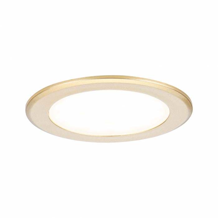 Set de 3 spoturi LED încastrabile pentru mobilier, 3x2,5W, 3x180lm, 230/12V, 3000K, auriu mat [2]