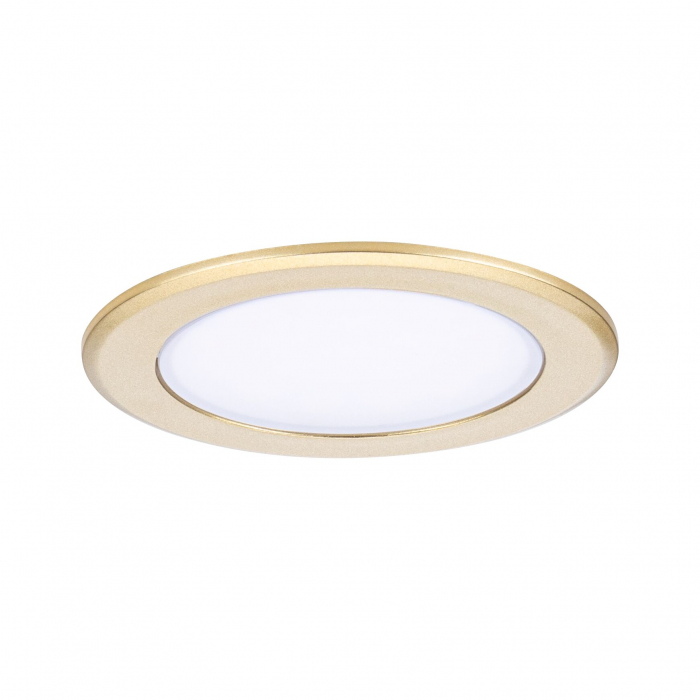 Set de 3 spoturi LED încastrabile pentru mobilier, 3x2,5W, 3x180lm, 230/12V, 3000K, auriu mat [3]