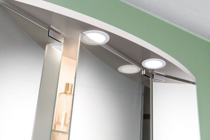 Set de 3 spoturi LED încastrabile pentru mobilier, 3x2,5W, 3x180lm, 230/12V, 4000K, albe [7]