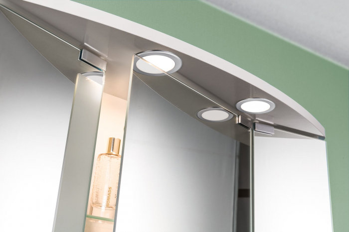 Set de 3 spoturi LED încastrabile pentru mobilier, 3x2,5W, 3x180lm, 230/12V, 4000K, metal mat [7]