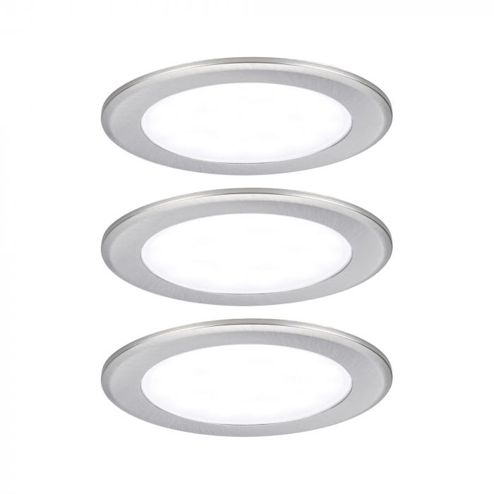 Set de 3 spoturi LED încastrabile pentru mobilier, 3x2,5W, 3x180lm, 230/12V, 4000K, metal mat [1]