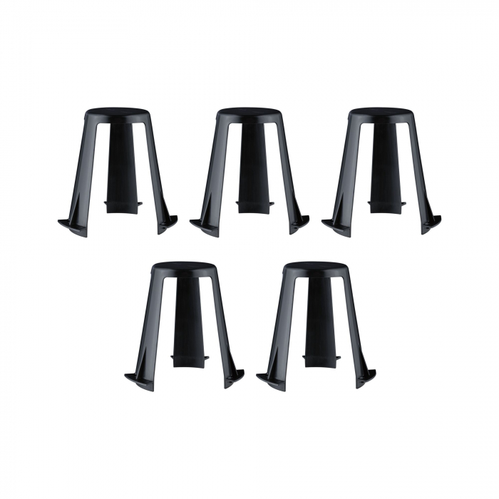 Set de 5 distanțieri pentru spoturi încastrabile, 62-90mm, negru, plastic [2]