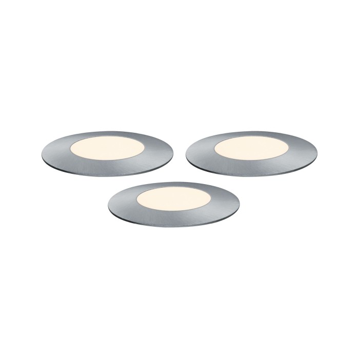Set extensie spoturi Mini  de pardoseală P&S  IP65 3000K 3x2,5W 24V 55mm, argintiu [2]