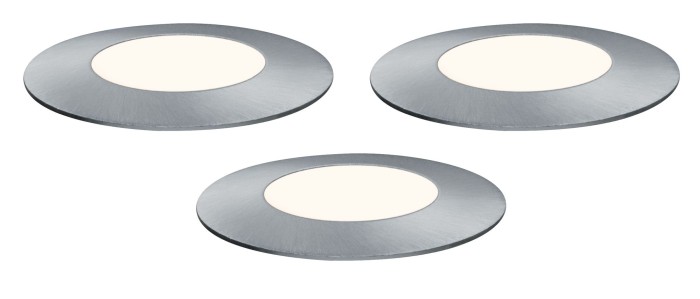 Set extensie spoturi Mini  de pardoseală P&S  IP65 3000K 3x2,5W 24V 55mm, argintiu [3]
