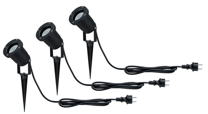 Set spoturi de grădină Special Line IP65 GU10 3x3,5W 230V 3000K negru aluminiu [4]