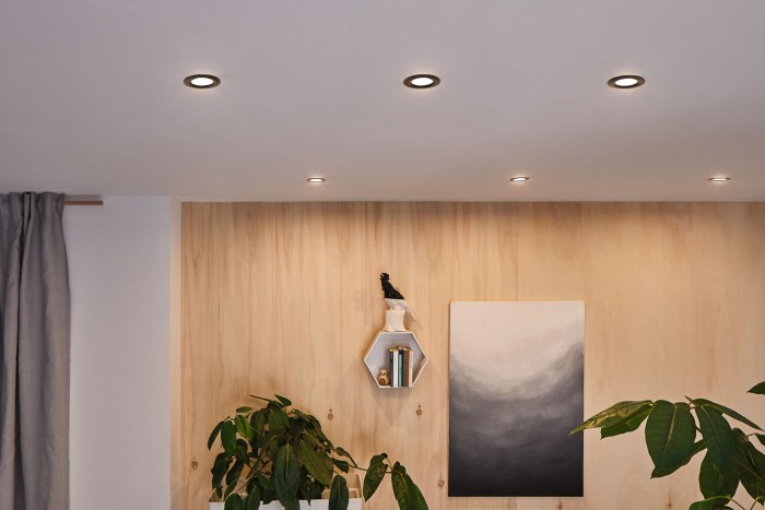 Set spoturi încastrabile Nova Plus Coin, orientabile, negru, 3x6,5W, cu flux luminos variabil [5]