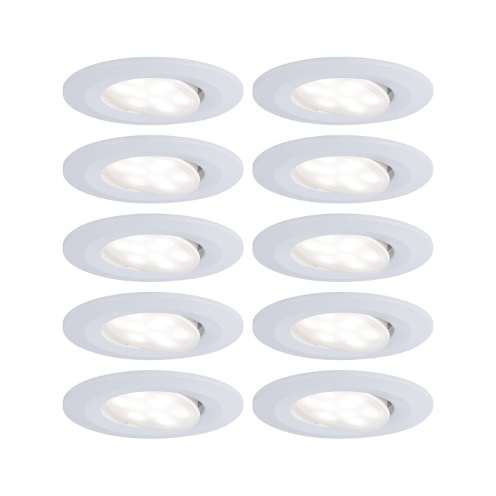 Set spoturi încastrabile Calla IP65 rotunde, orientabile LED 10x560lm 4000K 6,5W 230V alb mat, cu flux luminos variabil [4]