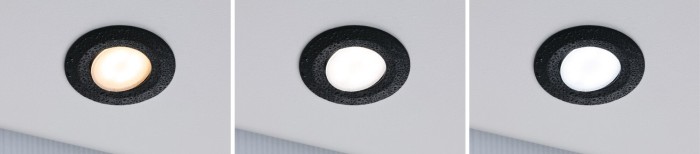 Set spoturi încastrabile Calla WhiteSwitch, rotunde, orientabile, 3x550lm, negru [2]
