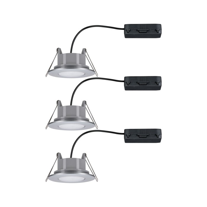 Set spoturi încastrabile Calla WhiteSwitch, rotunde, orientabile, 3x550lm, crom mat [5]