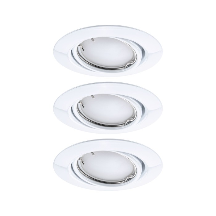 Set spoturi încastrabile LED Smart Home Zigbee Base Coin, orintabile, rotunde, 3x4,9W, 230V, cu flux luminos variabil, 3000K, albe [3]