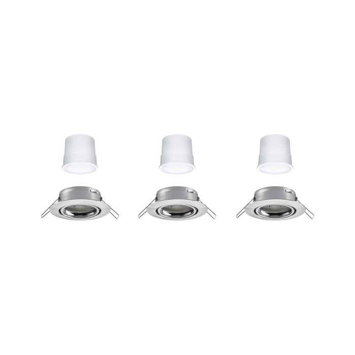 Set spoturi încastrabile LED Smart Home Zigbee Base Coin, orientabile, rotunde, 3x4,9W, 230V, cu flux luminos variabil, RGBW+, metal mat [5]
