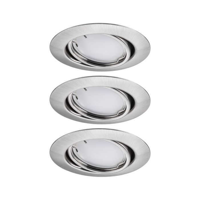 Set spoturi încastrabile LED Smart Home Zigbee Base Coin, orientabile, rotunde, 3x4,9W, 230V, cu flux luminos variabil, RGBW+, metal mat [3]
