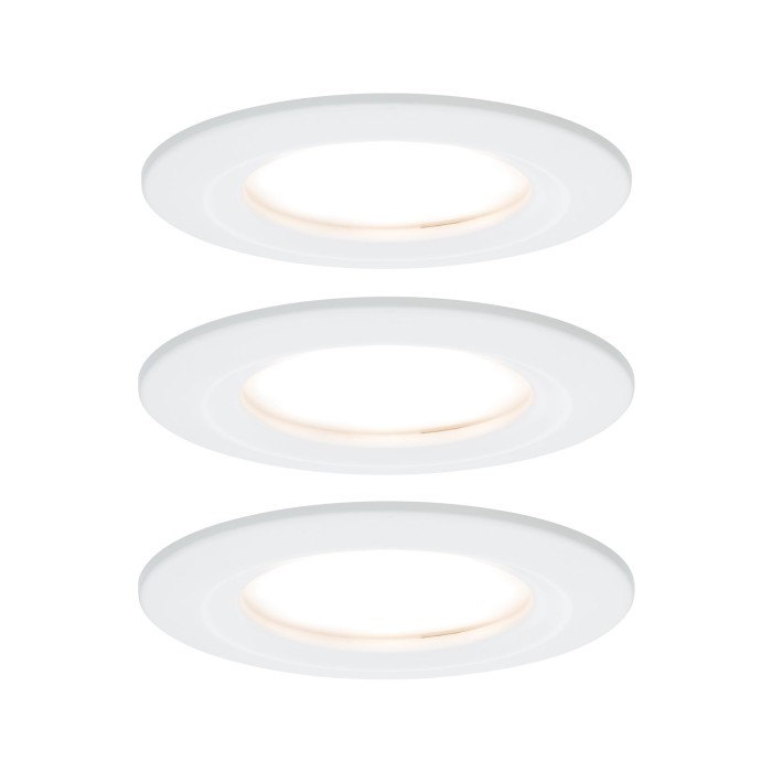 Set spoturi încastrabile Nova Coin rotunde, fixe LED 3x6,5W 2700K 230V, albe [1]