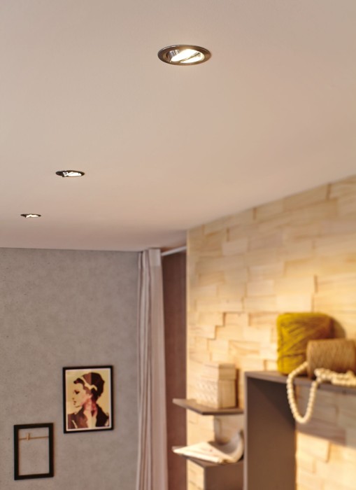 Set spoturi încastrabile Nova Coin rotunde, orientabile LED 3x6,5W 2700K 230V, crom [5]