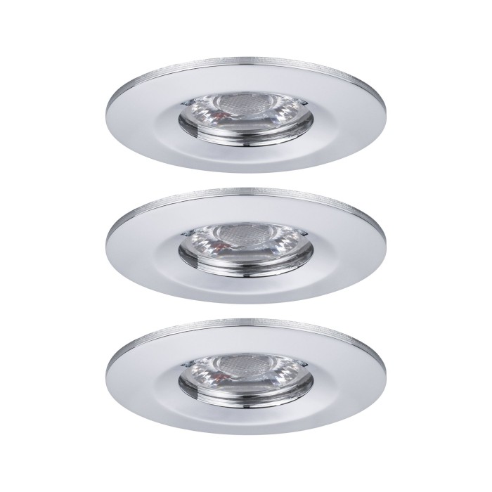 Set spoturi încastrabile Nova mini Coin rotunde, fixe IP44 LED 3x4W 310lm crom [2]