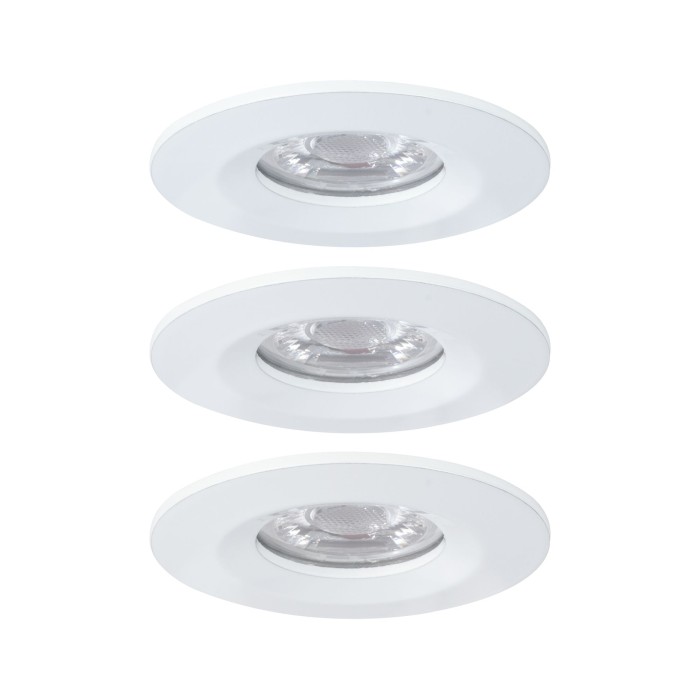 Set spoturi încastrabile Nova mini Coin rotunde, fixe IP44 LED 3x4W 310lm alb mat [2]