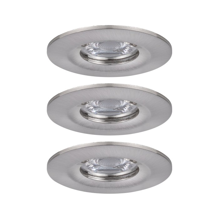 Set spoturi încastrabile Nova mini Coin rotunde, fixe IP44 LED 3x4W 310lm metal mat [2]